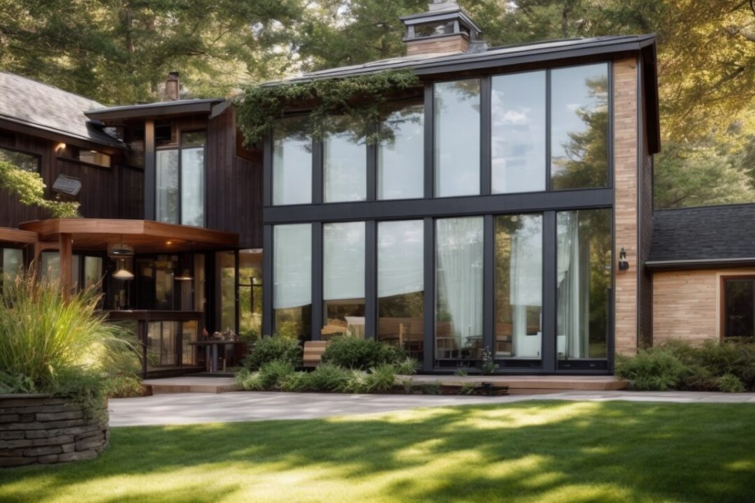 Boston home with energy-saving window film, natural light filtering through
