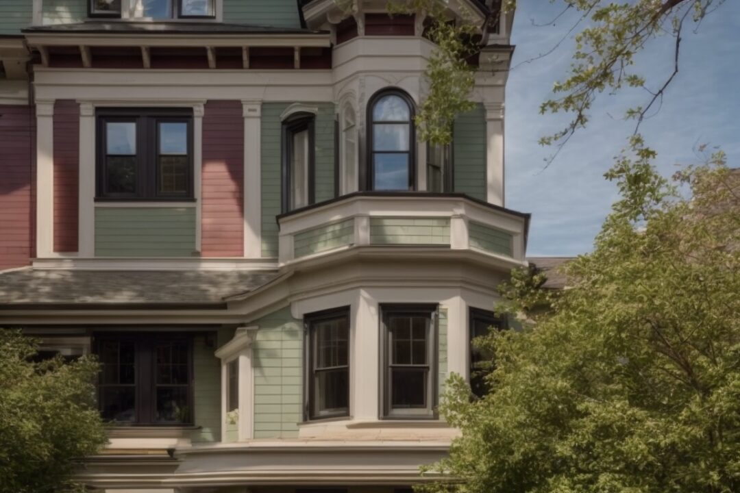 Boston home exterior with clear, untreated windows facing harsh sunlight