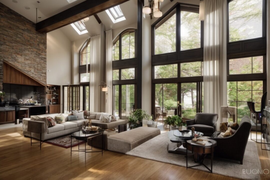 Boston home interior with sun control window film installed