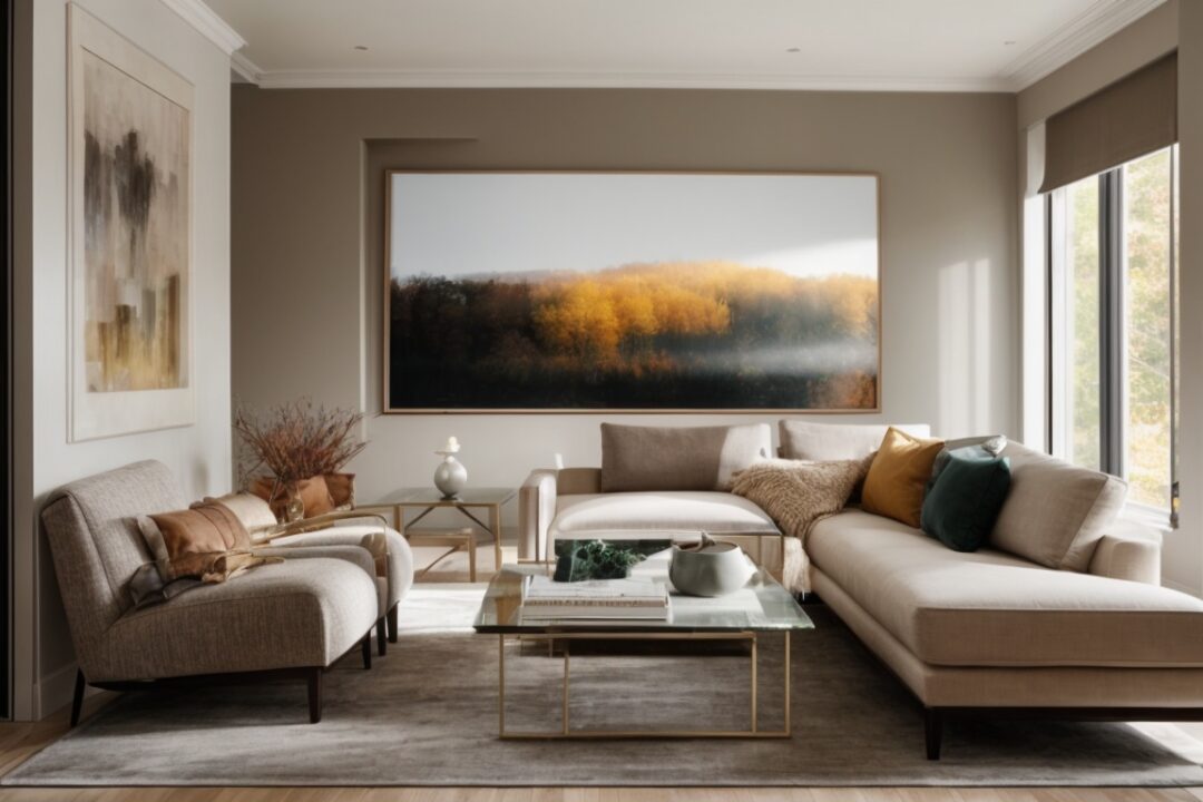 Interior Boston home with UV blocking window film, furniture and artwork protected from fading