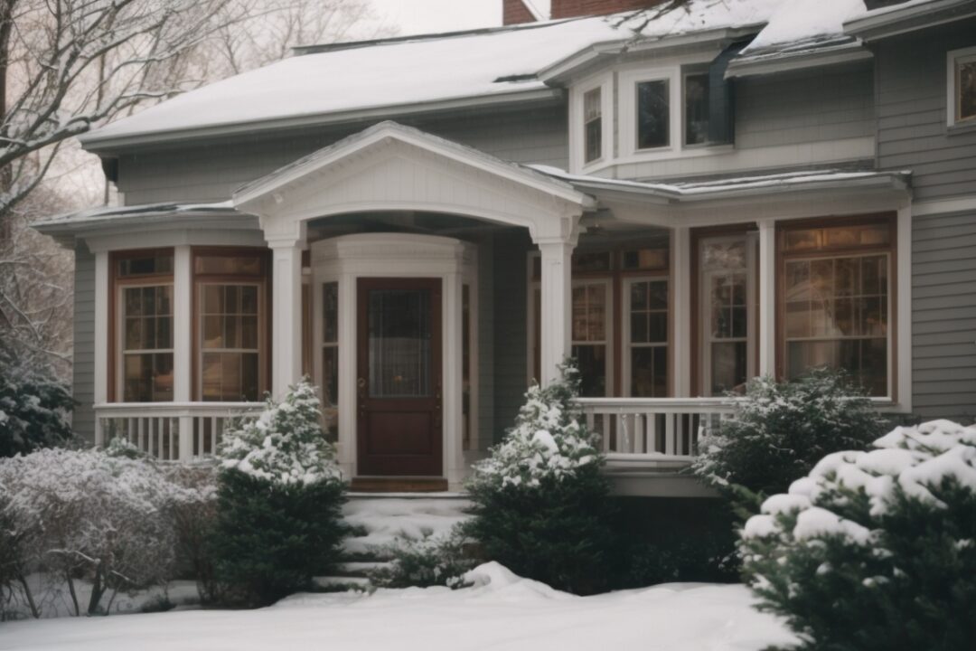 Boston home with window films during winter and summer season