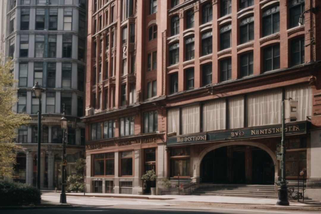 Historic Boston building with low-e glass film and poor insulation