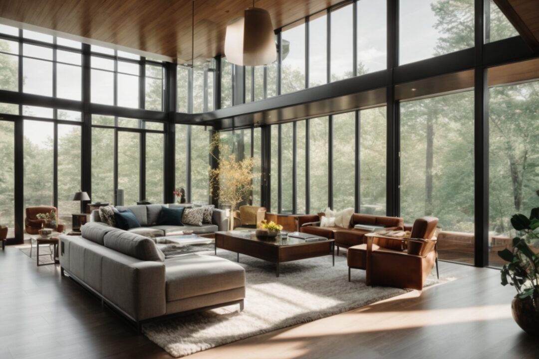 modern Boston home interior with energy-efficient window films