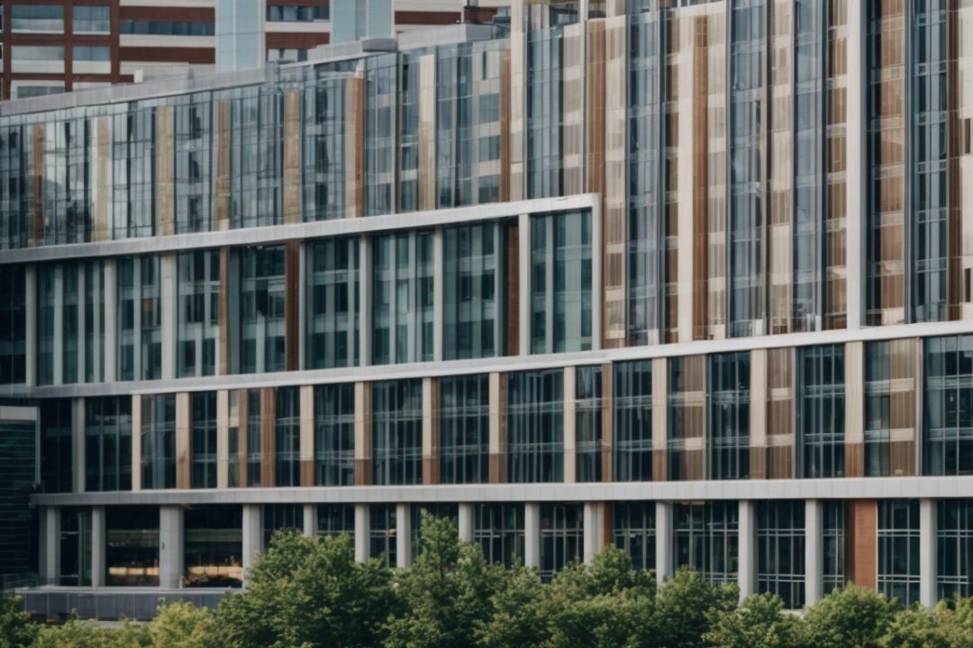 modern commercial building in Boston with clear energy efficient windows