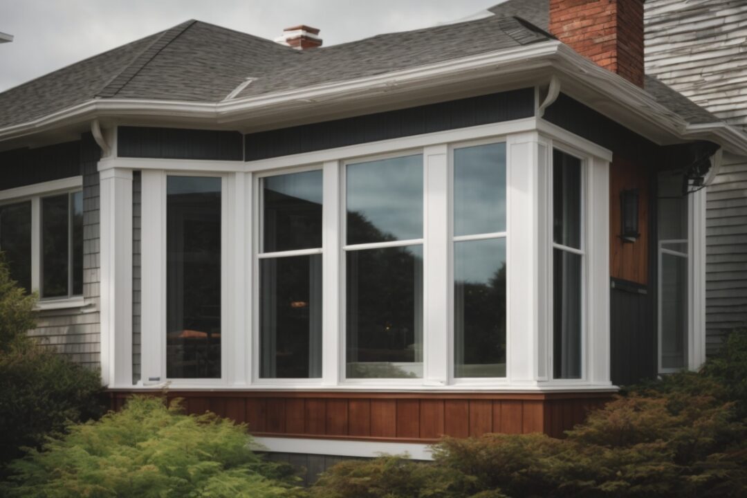 Coastal Boston home with weather-protective window film installed