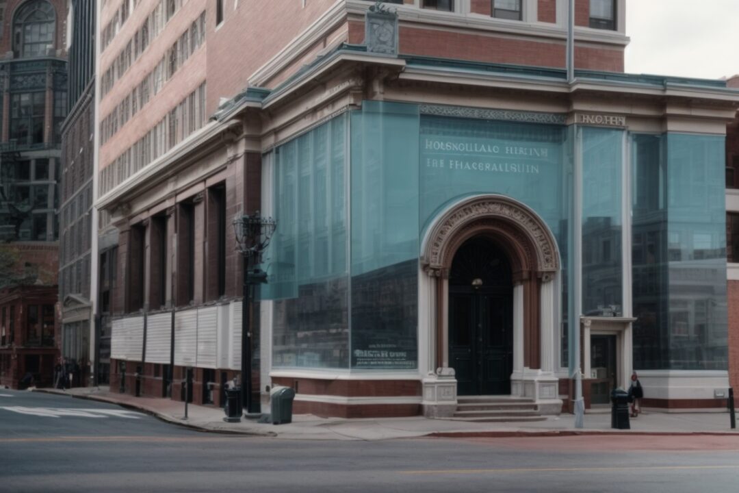 Boston heritage building with period-accurate window film, showing UV protection
