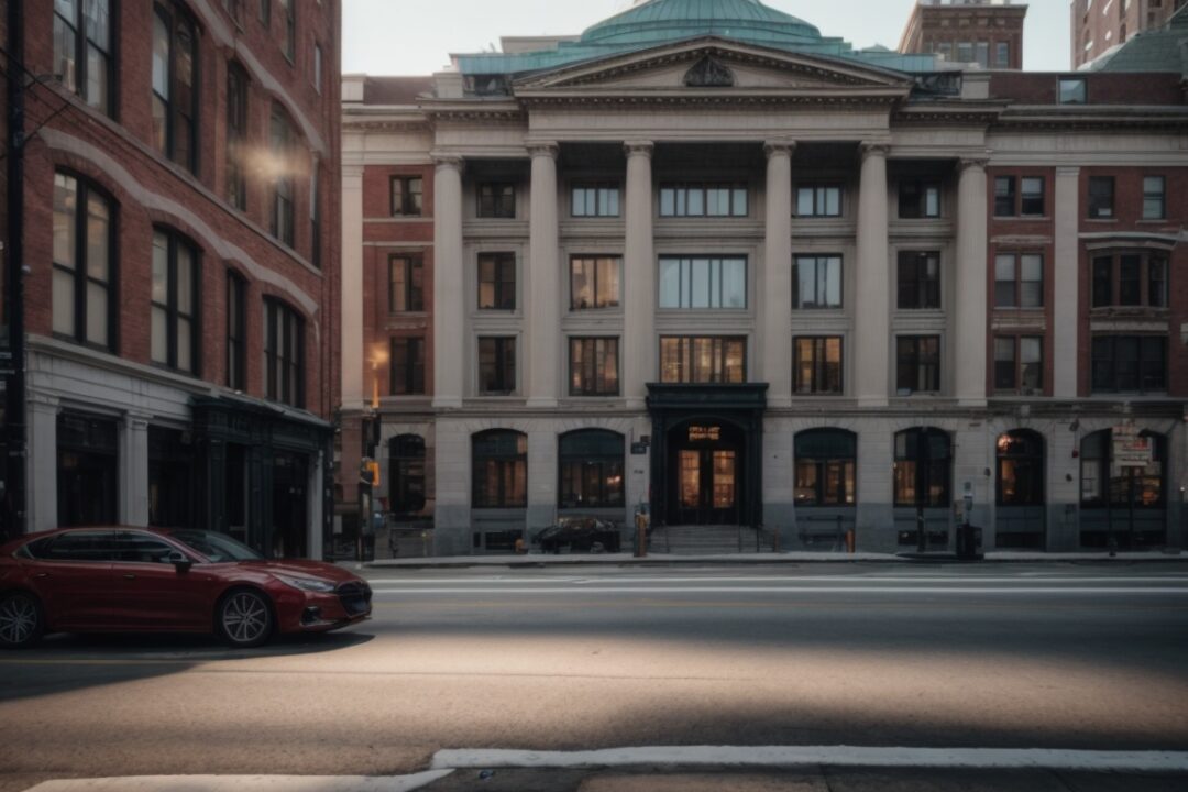 Heritage building in Boston with glare reduction window films