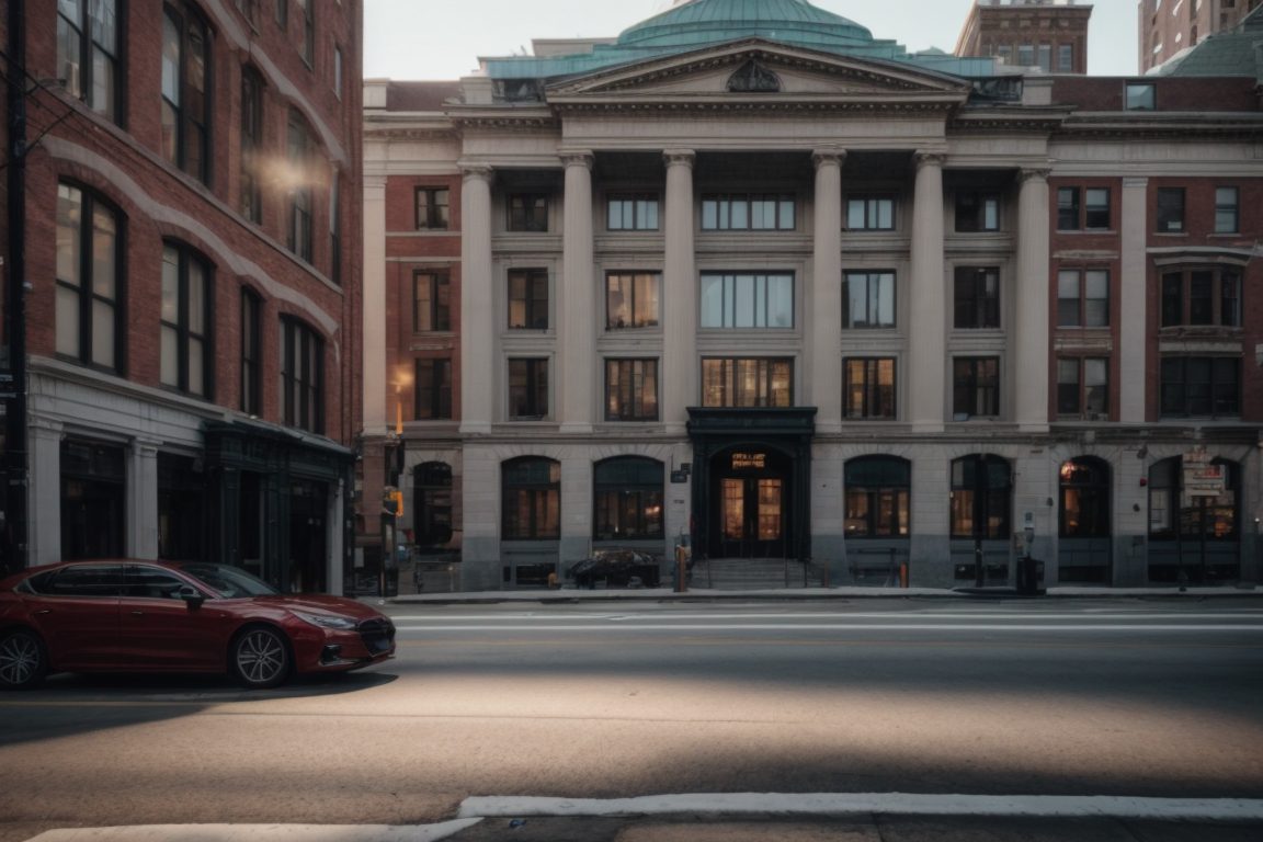 Heritage building in Boston with glare reduction window films