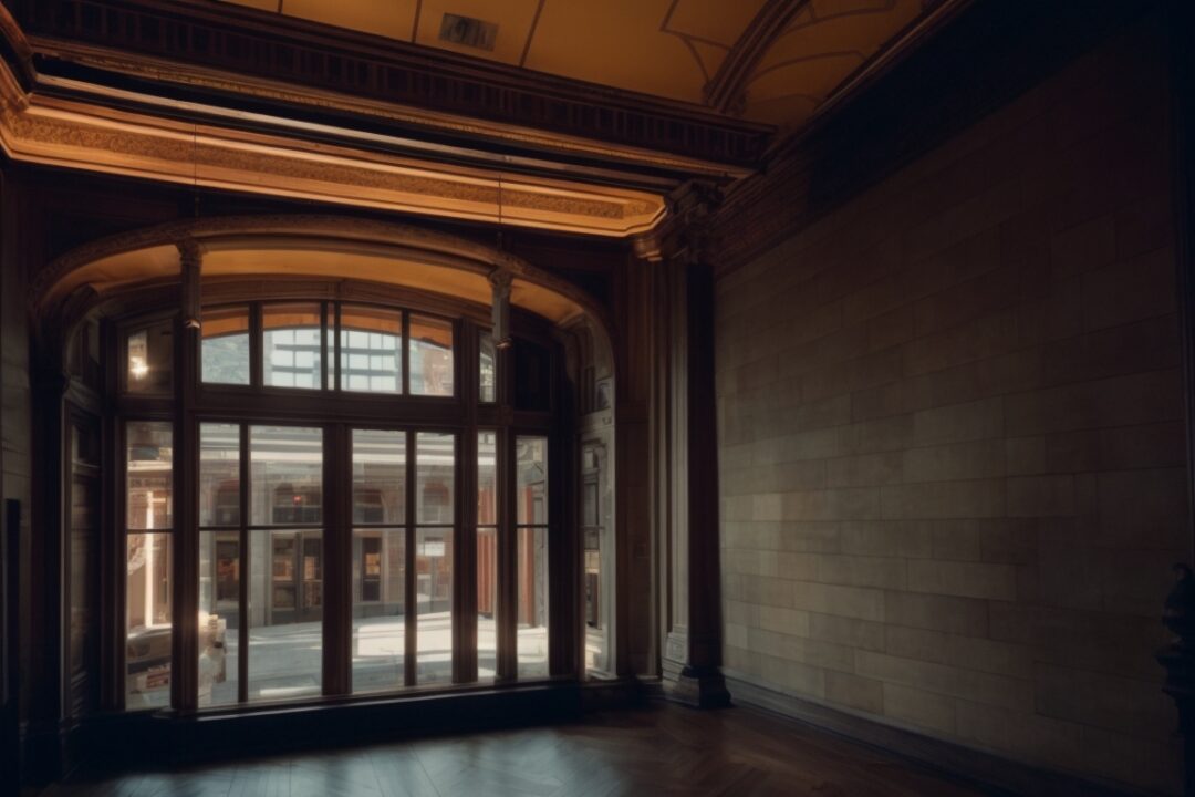 historic Boston building interior with UV blocking window film