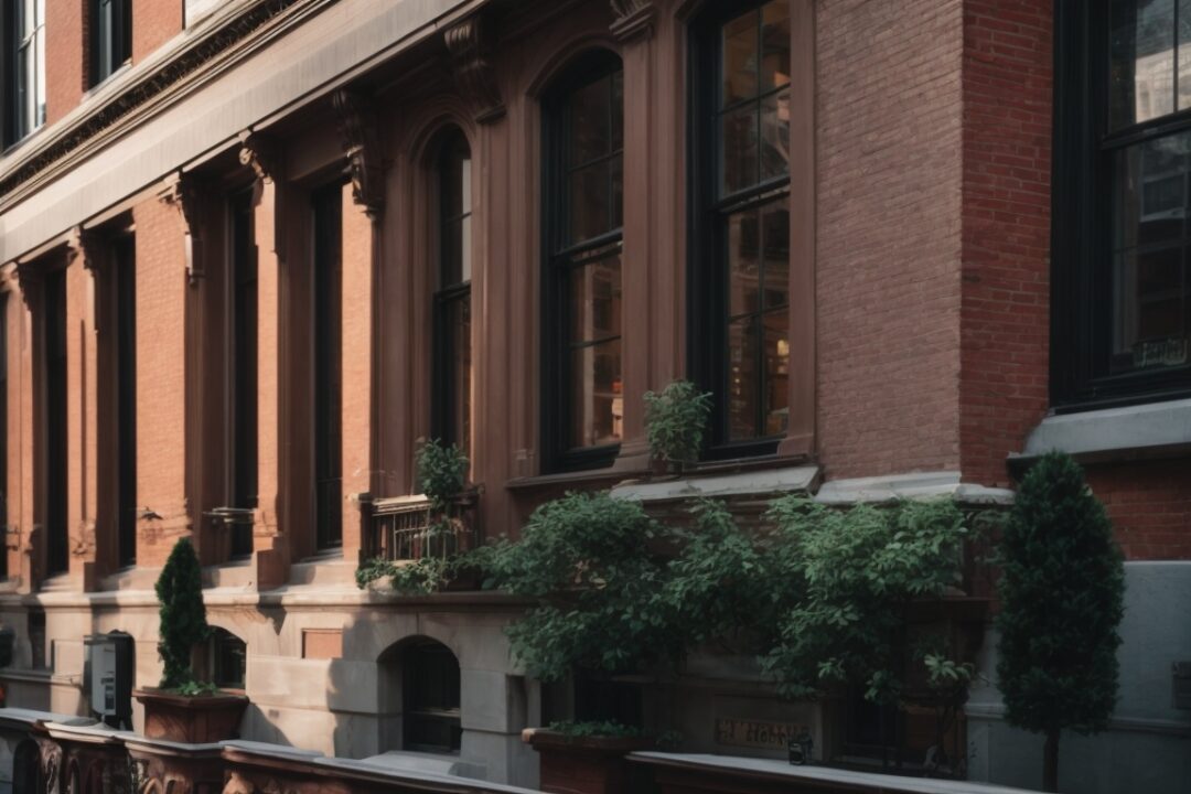 Boston historic building exterior with clear energy efficient window films